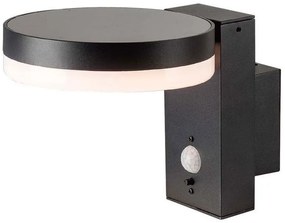 Ηλιακό Επιτοίχιο Φωτιστικό Κήπου LED 5.5W 220lm IP54 με Αισθητήρα Κίνησης PIR Στρογγυλό Θερμό Λευκό Μαύρο 23016 VTAC-23016-Μαύρο 23016