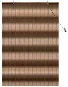 vidaXL Ρολό Παραθύρου με κουρτίνες Καφέ 120 x 160 cm Μπαμπού