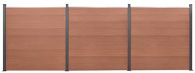 Σετ Πάνελ Περίφραξης Καφέ 526x186 εκ. από WPC