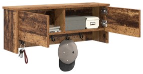 vidaXL Τοίχου Κρεμάστρα Παλαιό ξύλο 80 x 20 x 30 cm Επεξεργασμένο ξύλο