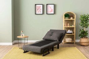 Πολυθρόνα-Κρεβάτι Σκούρο Γκρι SENTO SINGLE 75x50x75