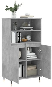 vidaXL Ντουλάπι Γκρι σκυροδέματος 60x36x110 εκ. από Επεξεργασμένο Ξύλο