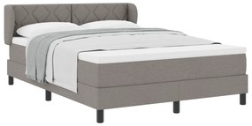 vidaXL Κρεβάτι με Στρώμα Ταπέ Μπεζ 160x200 εκ Υφάσματος