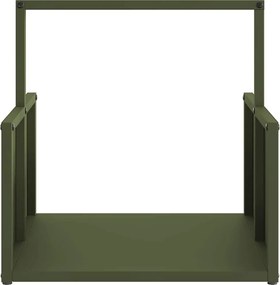 vidaXL Ράφι Καυσόξυλων 40x40x40 εκ. Χάλυβας ψυχρής έλασης