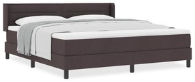 vidaXL Κρεβάτι με ελατήρια Σκούρο Καφέ 180 x 200 cm Ύφασμα και αφρός