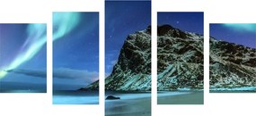 Πολική λάμψη εικόνας 5 μερών στη Νορβηγία - 200x100