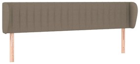 vidaXL Κεφαλάρι με Πτερύγια Taupe 203 x 23 x 78/88 εκ. Υφασμάτινο