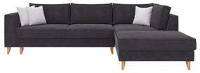 Καναπές Κρεβάτι Γωνιακός ArteLibre JULIE Γκρι 300x198x86cm