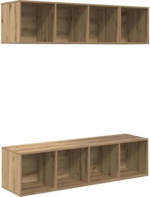 vidaXL Σετ επίπλου τηλεόρασης 3 pcs Artisan Oak Επεξεργασμένο ξύλο