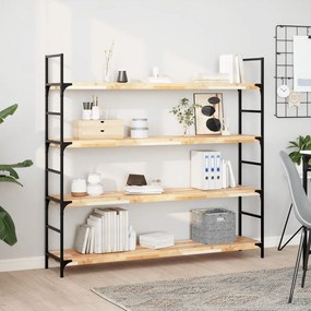 Ράφι Κρεμαστό 160x30x4 εκ. Ακατέργαστο Μασίφ Ξύλο Ακακίας - Καφέ