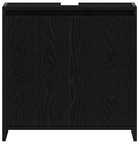 vidaXL Ντουλάπι μπάνιου Μαύρη βελανιδιά 60x33x60cm Κατασκευασμένο ξύλο