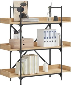 vidaXL Βιβλιοθήκη 3 Επιπέδων Sonoma Δρυς 100x33x108,5εκ. Επεξεργ. Ξύλο