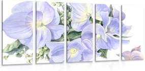 Σύνθεση εικόνας 5 μερών από λουλούδια - 100x50