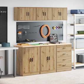 VidaXL ντουλάπια γκαράζ 6 τεμ. Artisan Δρυς από Επεξεργασμένο Ξύλο
