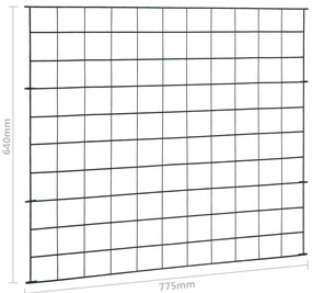 vidaXL Περίφραξη Κήπου Σετ Πράσινη 77,5 x 64 εκ.