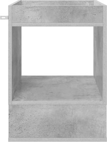 vidaXL End Table Σκυρόδεμα Γκρι 40 x 40 x 56 εκ. Επεξεργασμένο ξύλο