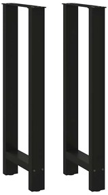 vidaXL Πόδια Τραπεζιού Μπαρ 2 τεμ. Μαύρα 50x(100-101) εκ. Ατσάλι