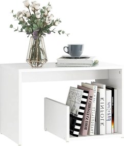 vidaXL Τραπέζι Βοηθητικό Λευκό 59 x 36 x 38 εκ. από Επεξ. Ξύλο
