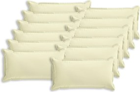 vidaXL Κάλυμμα Μαξιλαριού 12 τμχ. HOUTEN Κρεμ 40 x 80 cm Πολυεστέρας