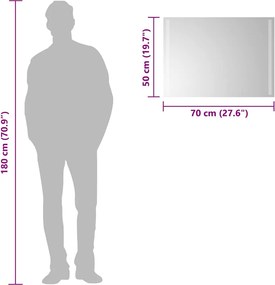 vidaXL Καθρέφτης Μπάνιου με LED 70x50 εκ.