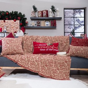 Ριχτάρι Χριστουγεννιάτικο Steinhaus 01 Red Teoran Two-seater Acrylic,Cotton,Polyester