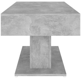 vidaXL Τραπεζάκι Σαλονιού Γκρι Σκυροδέματος 96x50x45 εκ. Επεξ. Ξύλο
