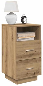 Κομοδίνο με 2 συρτάρια Αρτισιανή Δρυς 36x36x68 εκ.