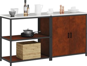 vidaXL Σετ Αποθήκευσης Κουζίνας HATTEM 2 pcs Σκ rusty Ατσάλι