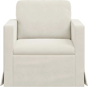 vidaXL Καναπές Κρεμ 78 x 78 x 80 εκ. Βελούδο