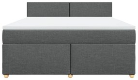 ΚΡΕΒΑΤΙ BOXSPRING ΜΕ ΣΤΡΩΜΑ ΣΚΟΥΡΟ ΓΚΡΙ 180X200 ΕΚ ΥΦΑΣΜΑΤΙΝ 3289053