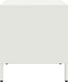 vidaXL Κομοδίνο Λευκό 35x39x43,5 εκ. από Χάλυβα