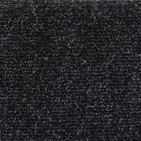 vidaXL Πατάκια Σκαλιών Αυτοκόλλητα 10 τεμ. Μαύρα Ημίκυκλα 56x17x3 εκ.