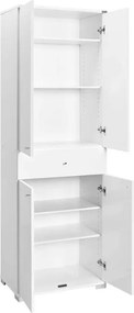 Ντουλάπα ρούχων Diamond Megapap δίφυλλη χρώμα λευκό gloss 60x38x187εκ.