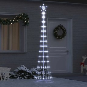 vidaXL LED Χριστουγεννιάτικο Δέντρο Ψυχρό λευκό 250 cm Μέταλλο