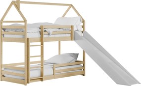 Κουκέτα Montessori με Τσουλήθρα - PLAY 80x200 pine