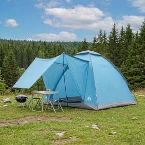 vidaXL Σκηνή Camping με στέγη Μπλε 2 Άτομα Πολυεστέρας και Χάλυβας