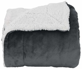 vidaXL Κουβέρτα Σκούρο Γκρι 130 x 150 cm Μαλλί