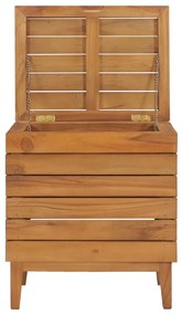 vidaXL Καλάθι Απλύτων 40 x 30 x 45 εκ. από Μασίφ Ξύλο Teak