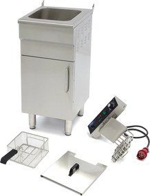 Deep Fryer - 16L - 1 Basket - with Drain Tap and Stand - 400V