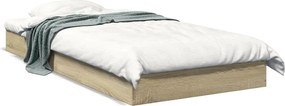 vidaXL Πλαίσιο Κρεβατιού Χωρ. Στρώμα Sonoma Δρυς 75x190εκ Επεξ. Ξύλο