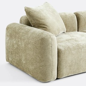 Γωνιακός modular καναπές 3 θέσεων από ζακάρ chenille, AMAD