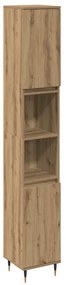 vidaXL Σετ Επίπλων Μπάνιου με πόρτα 3 pcs Artisan Oak 30 x 30 x 180 cm