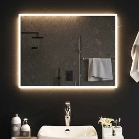 vidaXL Καθρέφτης Μπάνιου με LED 80x60 εκ.