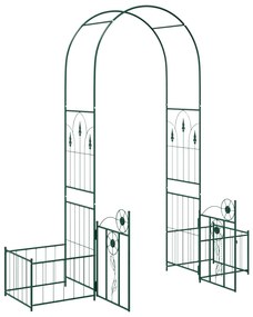 vidaXL Κήπος Αψίδα με κλειδαριά Πράσινο 203 x 50 x 218 εκ.