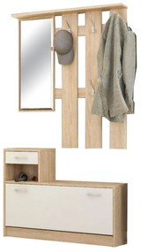 Έπιπλο Εισόδου Jamie 173-000021 100x27,5x187cm Natural-White Particle Board, Melamine