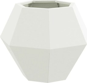vidaXL Γλάστρα 2 τμχ. Λευκό 50 x 50 x 40 cm Ατσάλι