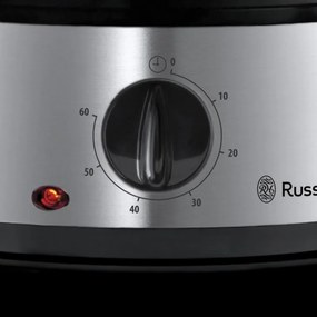 Ατμομάγειρας Russell Hobbs 19270-56, 800W, 3 επίπεδα, 9 λίτρα, Χρονοδιακόπτης 60 λεπτά, Ανοξείδωτο ατσάλι