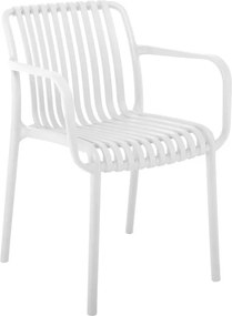 MODA Πολυθρόνα-Pro Στοιβαζόμενη, PP-UV Protection Απόχρωση Άσπρο   1τμχ