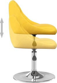 vidaXL Καρέκλες Τραπεζαρίας Περιστρεφόμενες 6 τεμ. Μουσταρδί Βελούδο