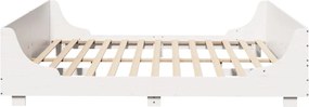 vidaXL Σκελετός Κρεβ. Χωρίς Στρώμα Λευκό 200x200 εκ Μασίφ Πεύκο